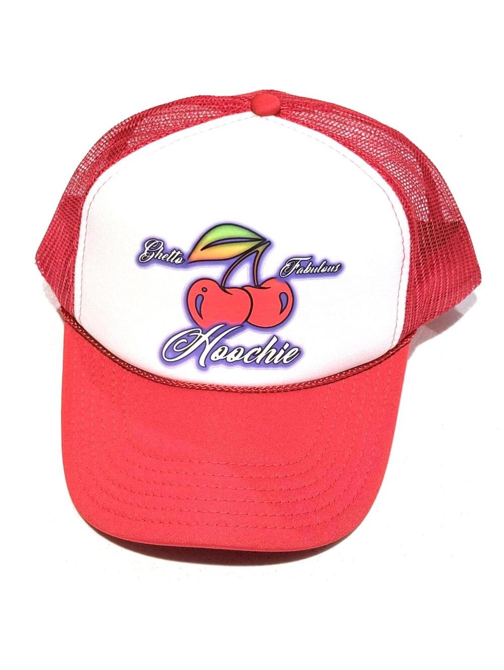 Otto Red and White Ghetto Fabulous Hoochie Trucker Hat